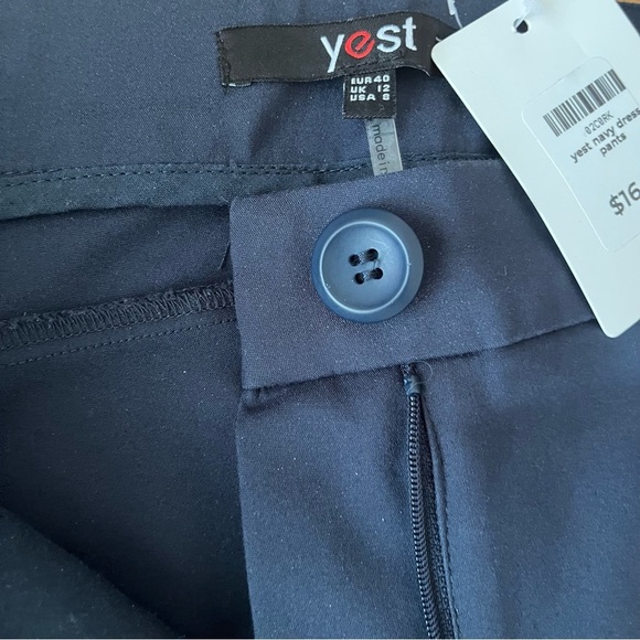 Yest Navy Blue Dress Pants Size 8 | Modern Trousers with Zip Pockets NWT - Picture 10 of 11